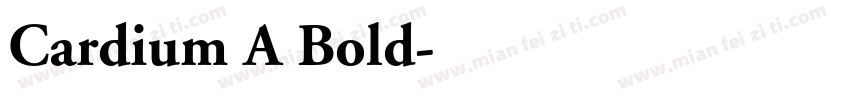 Cardium A Bold字体转换